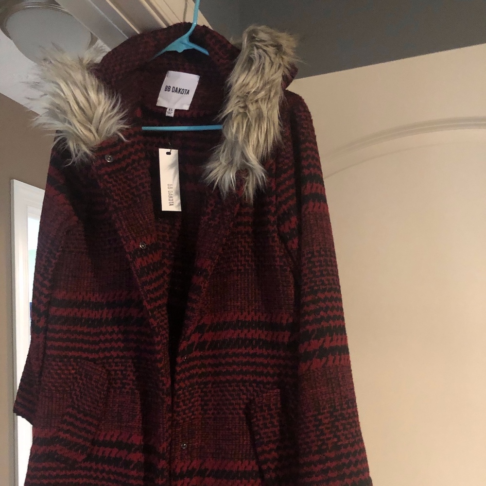 BB Dakota Wool Plaid Coat
